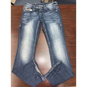 Vigoss The Chelsea Slim Boot Dark Wash Jeans Size 7/8 Length 33